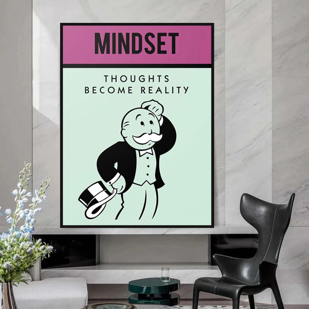 Alec Monopoly Mindset Canvas Wall Art-ChandeliersDecor