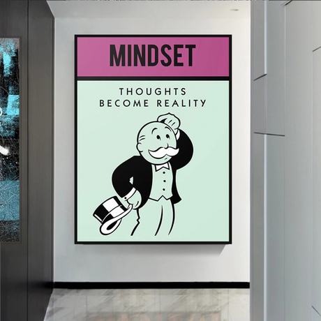 Alec Monopoly Mindset Canvas Wall Art-ChandeliersDecor