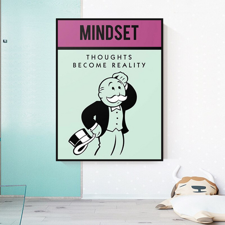 Alec Monopoly Mindset Canvas Wall Art-ChandeliersDecor