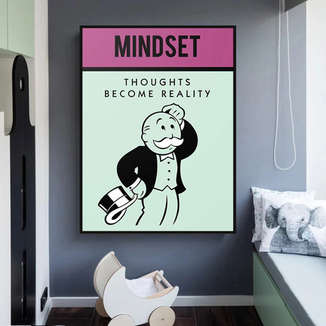 Alec Monopoly Mindset Canvas Wall Art-ChandeliersDecor