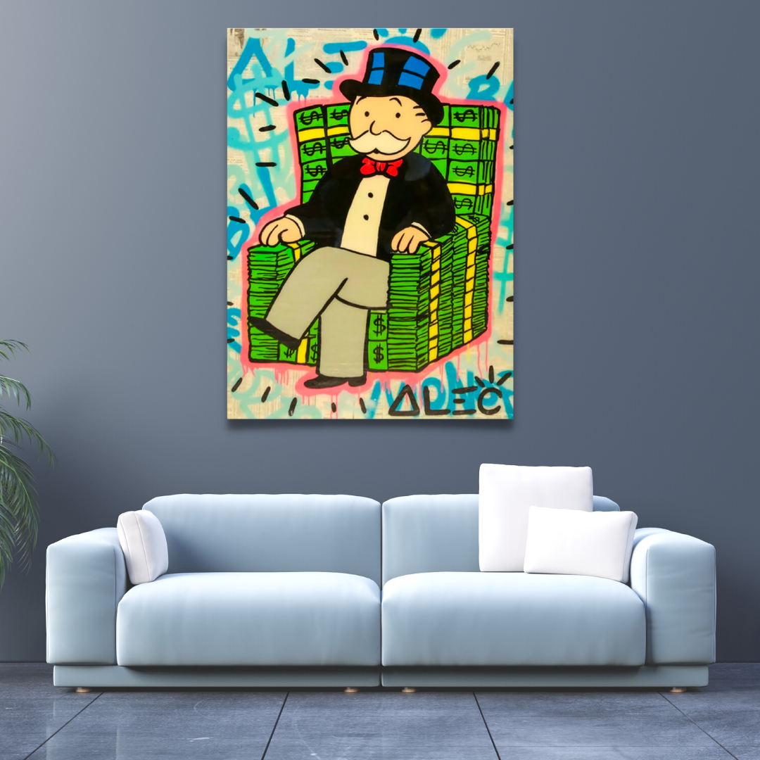 Alec Monopoly Money Millionaire Poster - Original Art Prints-ChandeliersDecor