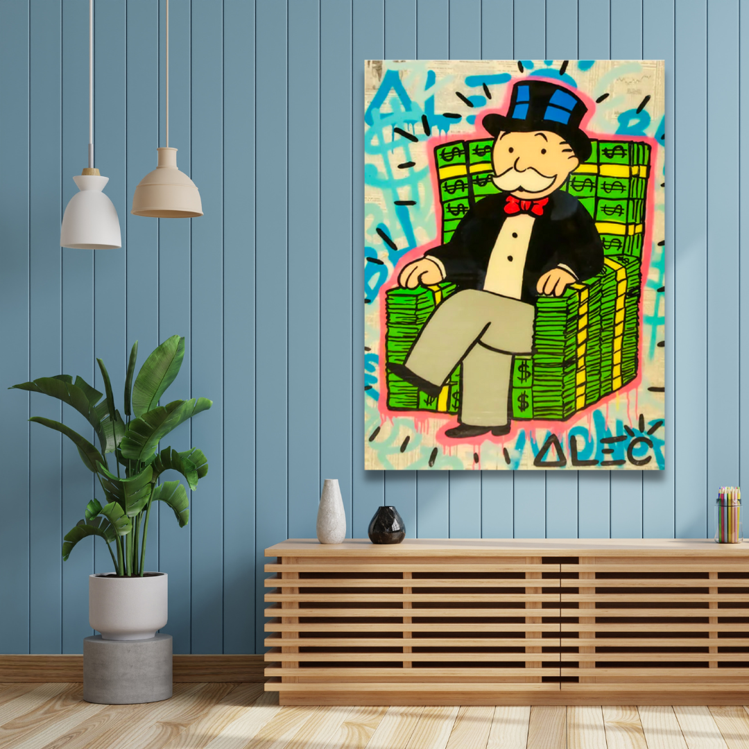 Alec Monopoly Money Millionaire Poster - Original Art Prints-ChandeliersDecor