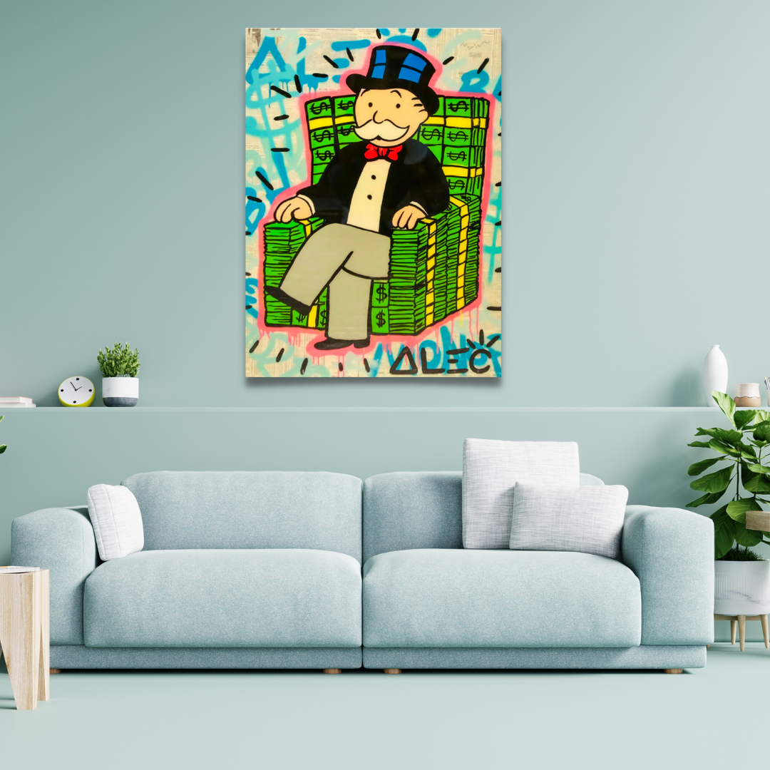 Alec Monopoly Money Millionaire Poster - Original Art Prints-ChandeliersDecor