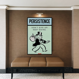 Alec Monopoly Persistence Dont Give Up Play Card Canvas Wall Art-ChandeliersDecor