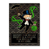 Alec Monopoly Rich Canvas Art Money for Smart