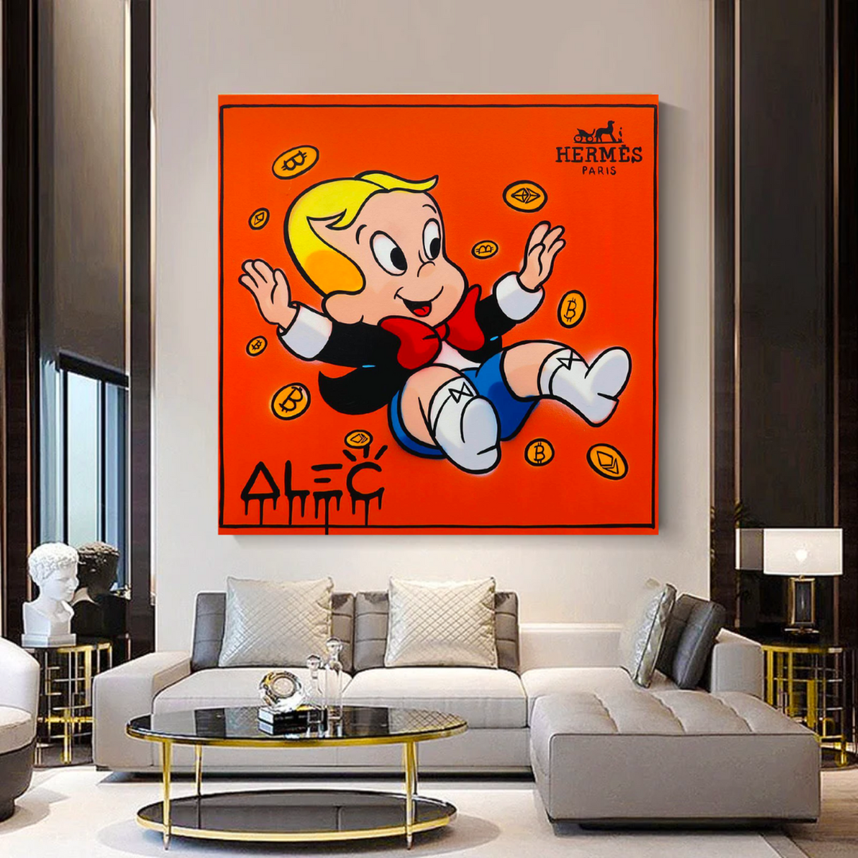 Alec Monopoly Richie Rich Money Man Canvas Print