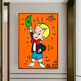 Alec Monopoly Richie Rich Money Man Canvas Print-ChandeliersDecor