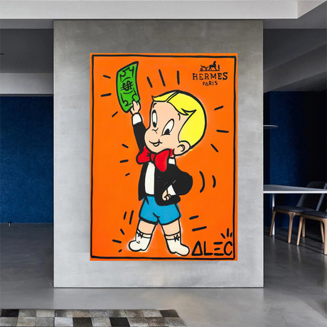 Alec Monopoly Richie Rich Money Man Canvas Print-ChandeliersDecor