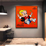 Alec Monopoly Richie Rich Money Man Canvas Print-ChandeliersDecor