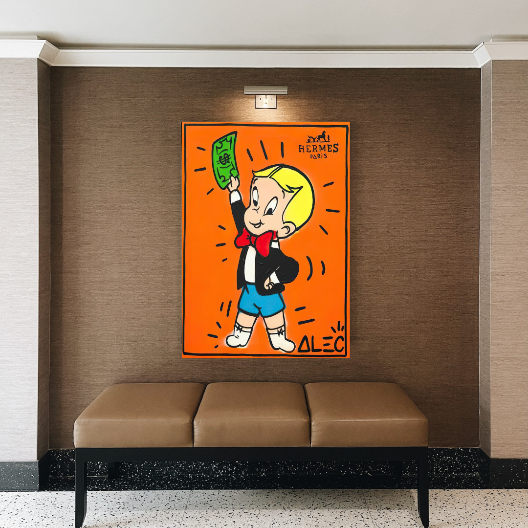 Alec Monopoly Richie Rich Money Man Canvas Print-ChandeliersDecor