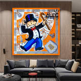 Alec Monopoly Scarf Collection Canvas Wall Art-ChandeliersDecor