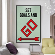 Alec Monopoly Set Goals and Go Play Card Canvas Wall Art