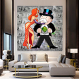 Alec Monopoly Super Man Canvas Art - MoneyPower-ChandeliersDecor