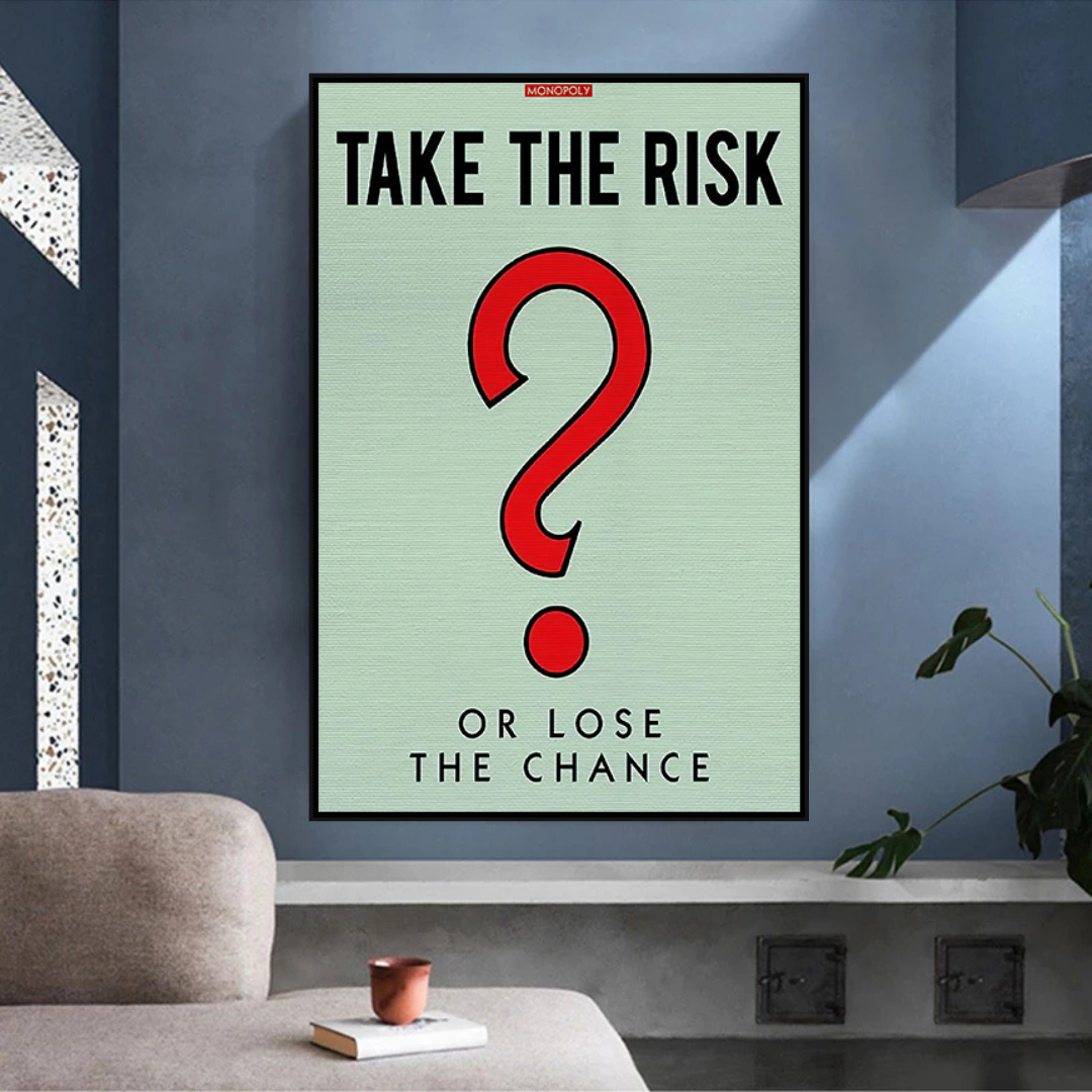 Alec Monopoly Take the Risk Canvas Wall Art-ChandeliersDecor