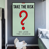 Alec Monopoly Take the Risk Canvas Wall Art-ChandeliersDecor