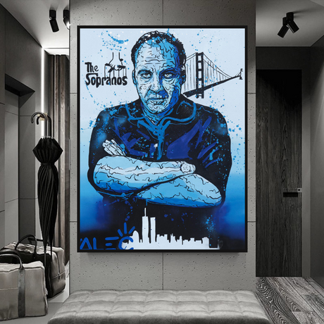 Alec Monopoly Tony Soprano Hollywood Series Canvas Wall Art-ChandeliersDecor