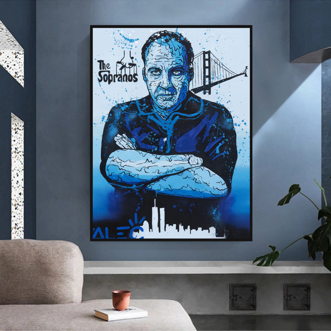 Alec Monopoly Tony Soprano Hollywood Series Canvas Wall Art-ChandeliersDecor