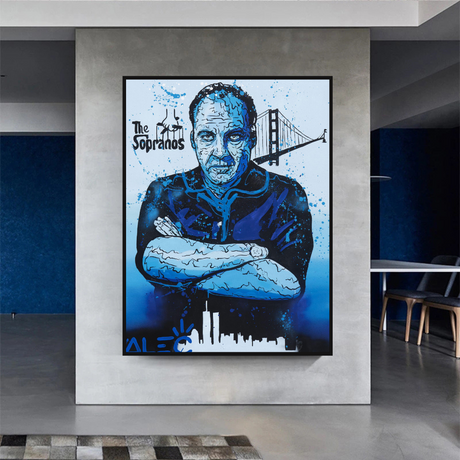 Alec Monopoly Tony Soprano Hollywood Series Canvas Wall Art-ChandeliersDecor