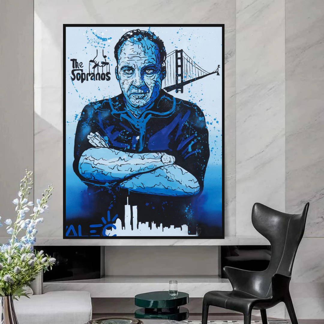 Alec Monopoly Tony Soprano Hollywood Series Canvas Wall Art-ChandeliersDecor