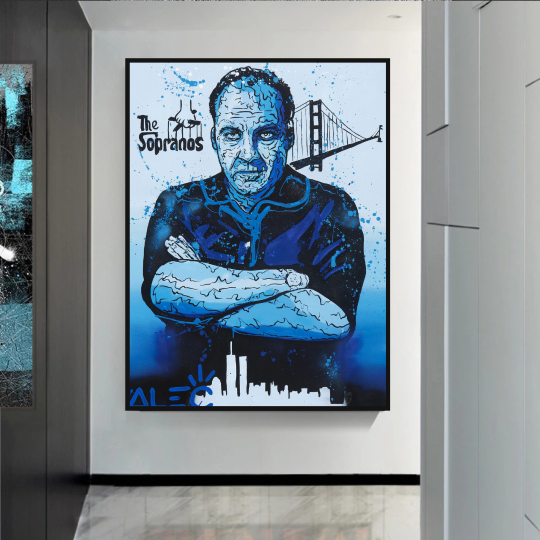 Alec Monopoly Tony Soprano Hollywood Series Canvas Wall Art-ChandeliersDecor