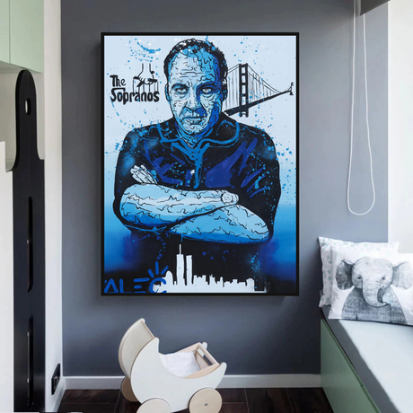 Alec Monopoly Tony Soprano Hollywood Series Canvas Wall Art-ChandeliersDecor