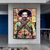 Alec Pancho Villa Mexican General Pop Canvas Wall Art-ChandeliersDecor