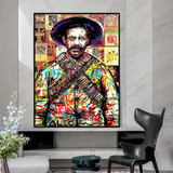 Alec Pancho Villa Mexican General Pop Canvas Wall Art-ChandeliersDecor