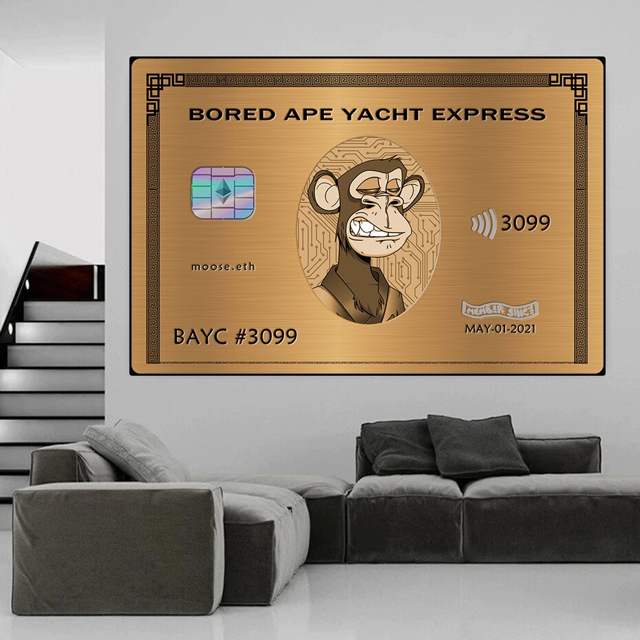 American Express: Bored Ape Yacht Club Wall Art-ChandeliersDecor