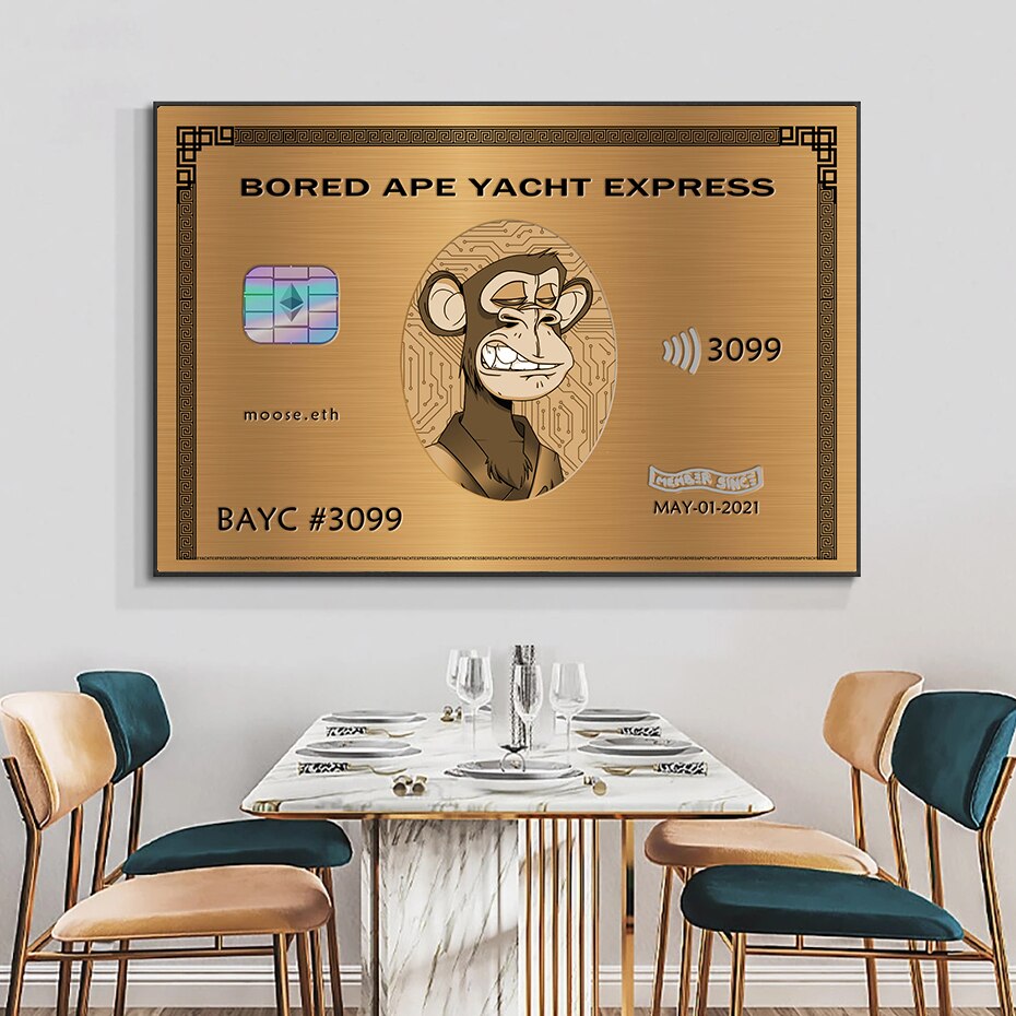 American Express: Bored Ape Yacht Club Wall Art-ChandeliersDecor