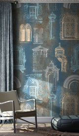 Ancient Architecture Buildings Wallpaper Mural-ChandeliersDecor.com