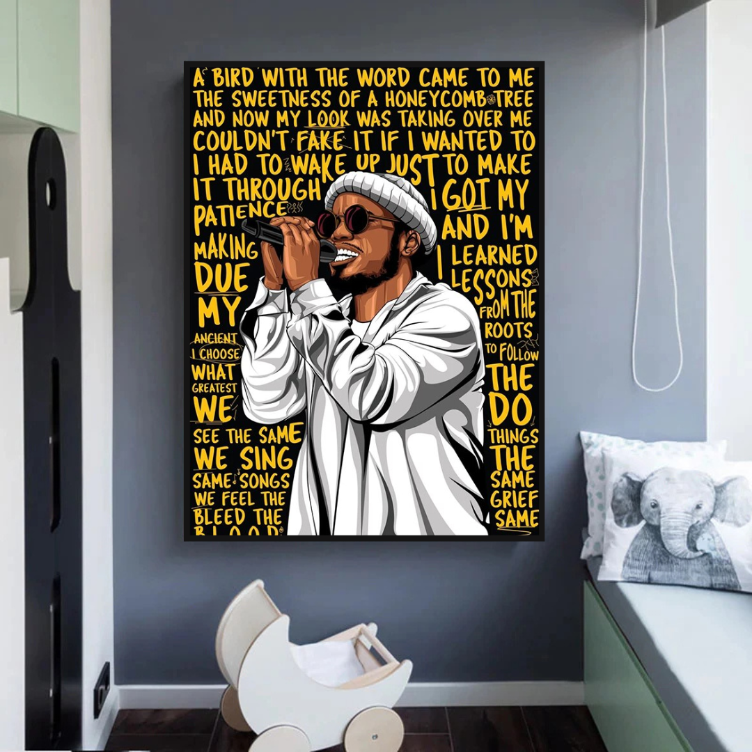 Anderson Paak Singer Rapper Canvas Wall Art-ChandeliersDecor