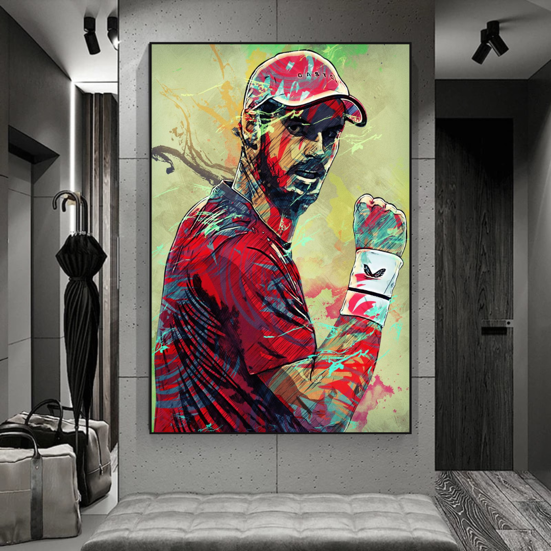 Andy Murray Tennis Legend Canvas Wall Art - Sports Decor-ChandeliersDecor