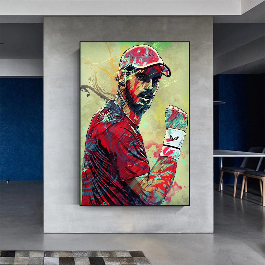 Andy Murray Tennis Legend Canvas Wall Art - Sports Decor-ChandeliersDecor