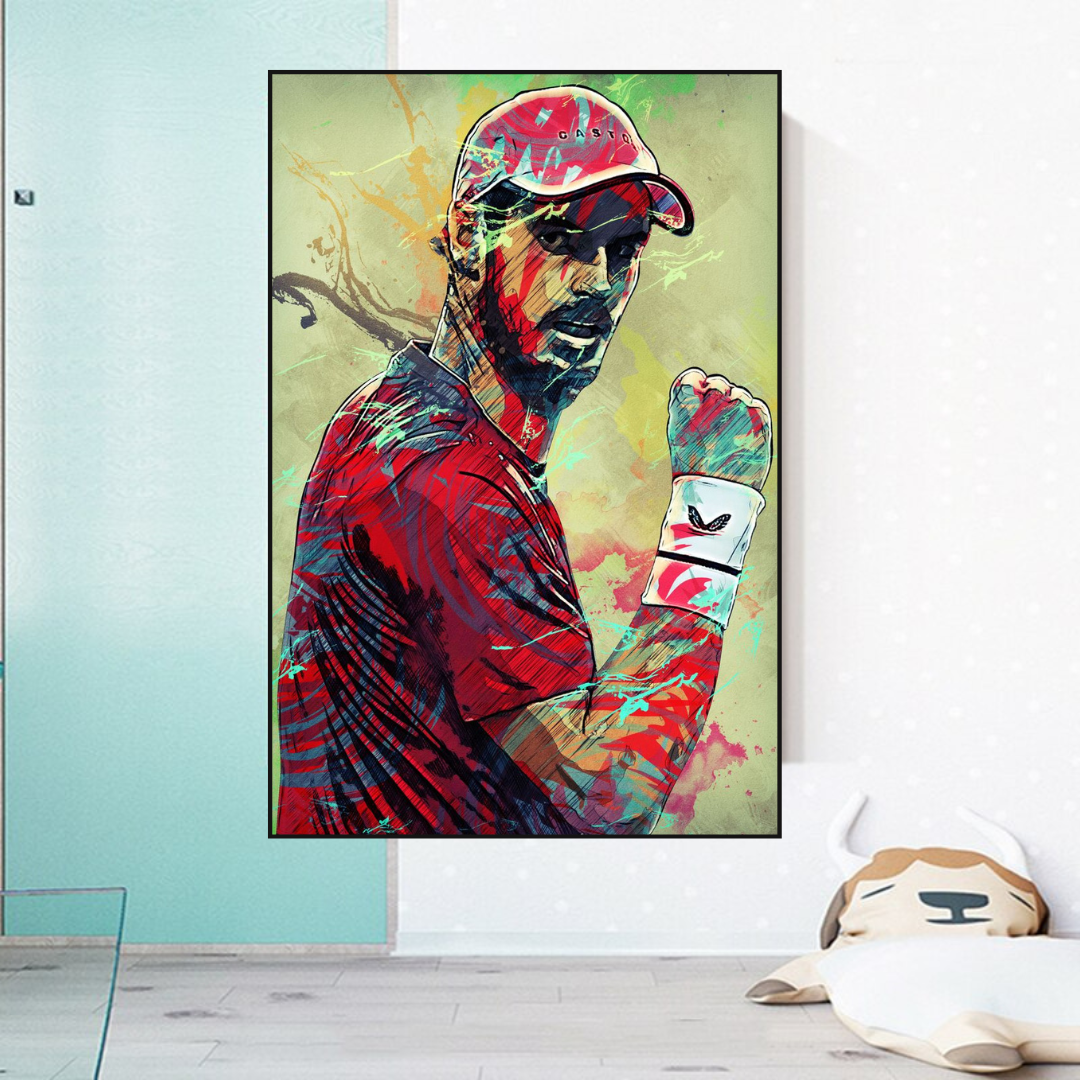 Andy Murray Tennis Legend Canvas Wall Art - Sports Decor-ChandeliersDecor