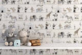Animal Circus - Kids Room Wallpaper Mural-ChandeliersDecor.com