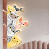 Animal Murals Led Wall Lamp With Plug Wire For Kids Room-ChandeliersDecor