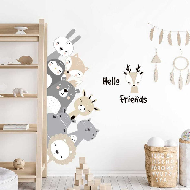 Animals and Stars Wall Decal - Perfect for Kids Room