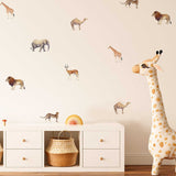 Animals Boho Leaves Kids Wall Stickers - Creative Room Decor-ChandeliersDecor