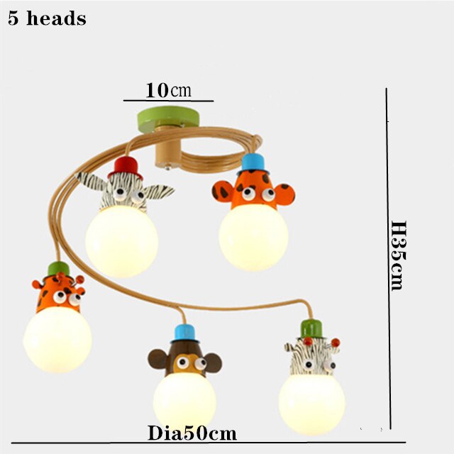 Animals LED Pendant Lamp For Kids Room-ChandeliersDecor