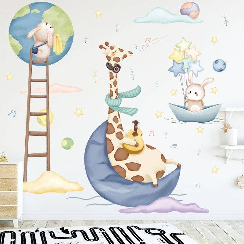 Animals Party Wall Sticker | Animals Wall Decor | Animal Stickers for Kids room | Home Decoration Wallpapers