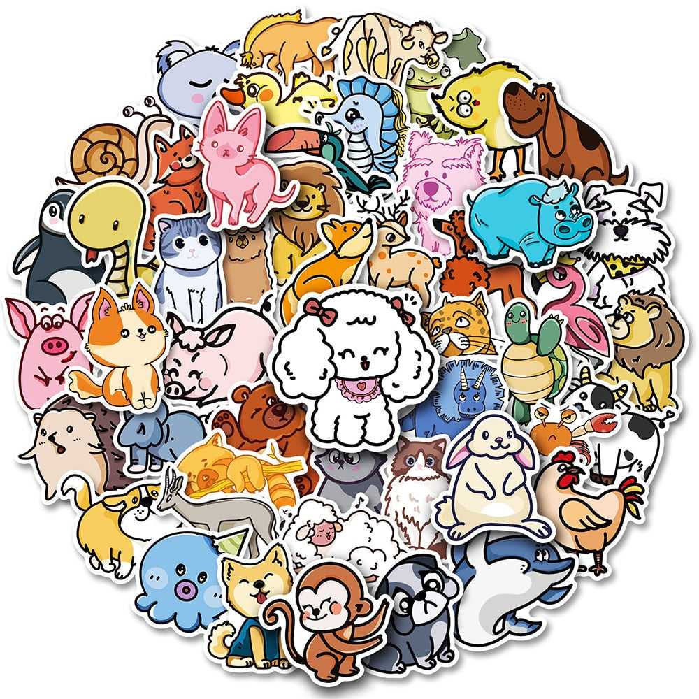 Animals Stickers Pack - Enjoy Adorable Animal Designs!-ChandeliersDecor