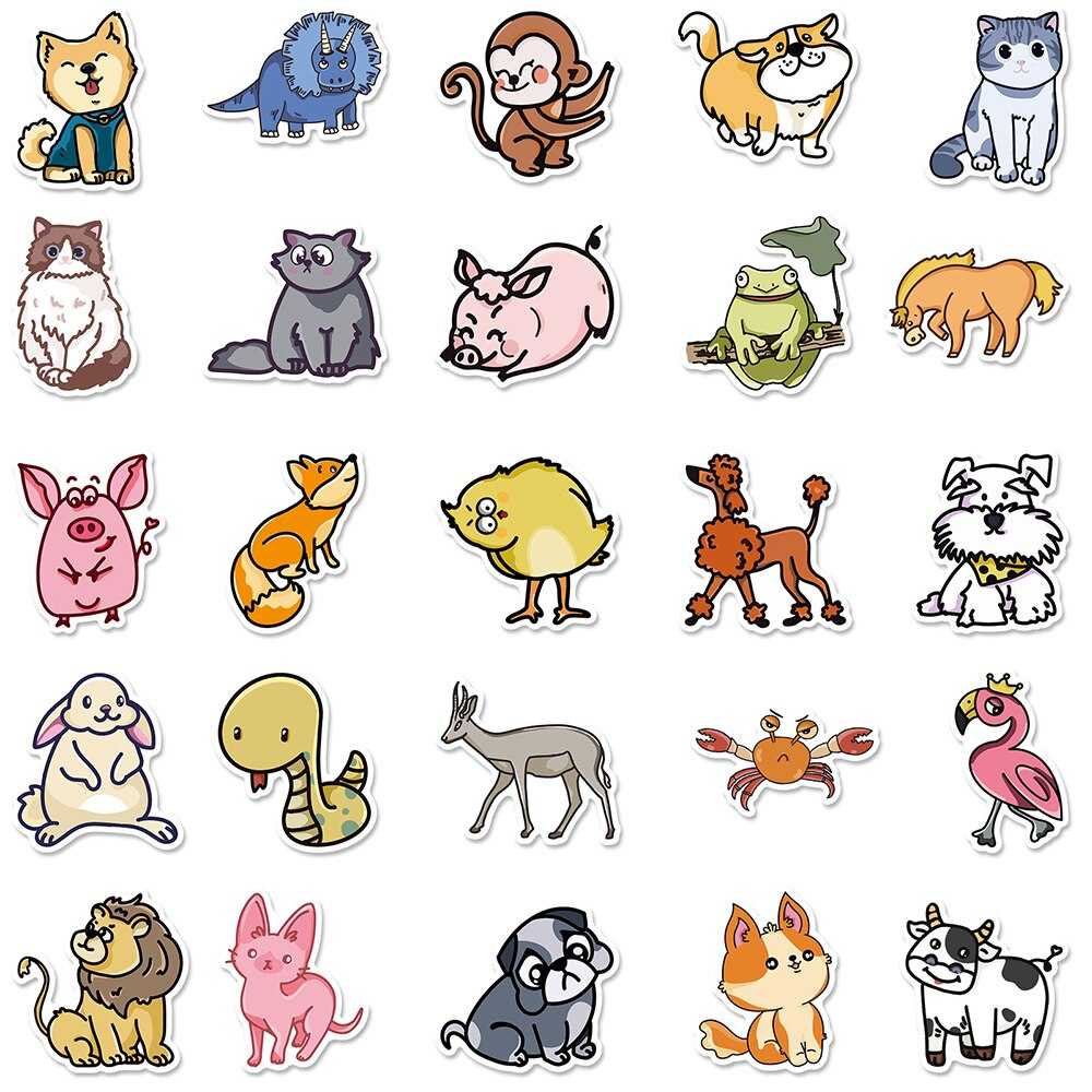 Animals Stickers Pack - Enjoy Adorable Animal Designs!-ChandeliersDecor