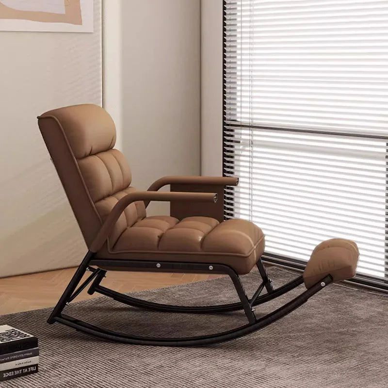 Arm Rest Modern Vintage Merged Rocking Chair-ChandeliersDecor