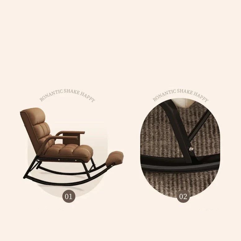 Arm Rest Modern Vintage Merged Rocking Chair-ChandeliersDecor