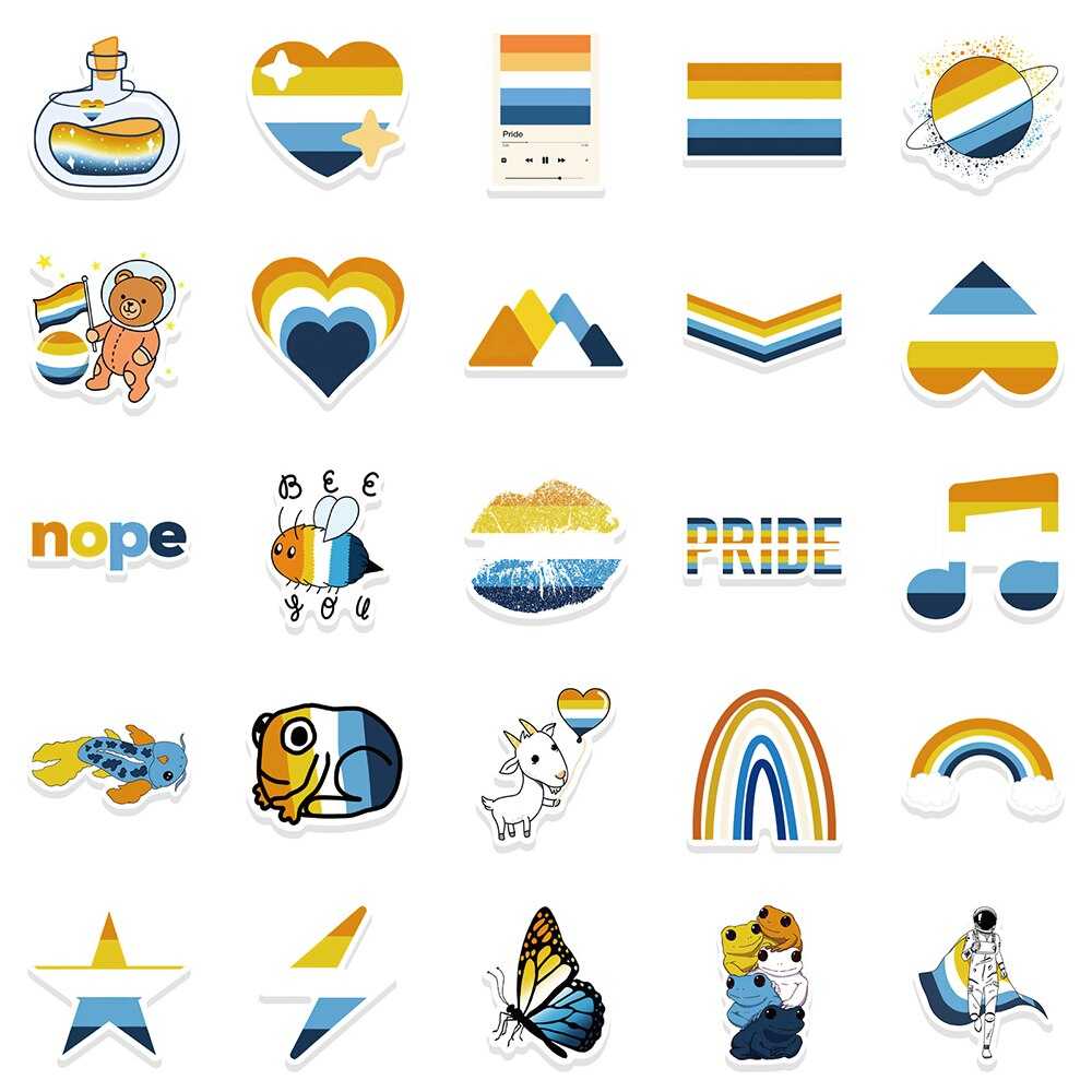 Aroace Pride LGBTQ Stickers Pack-ChandeliersDecor