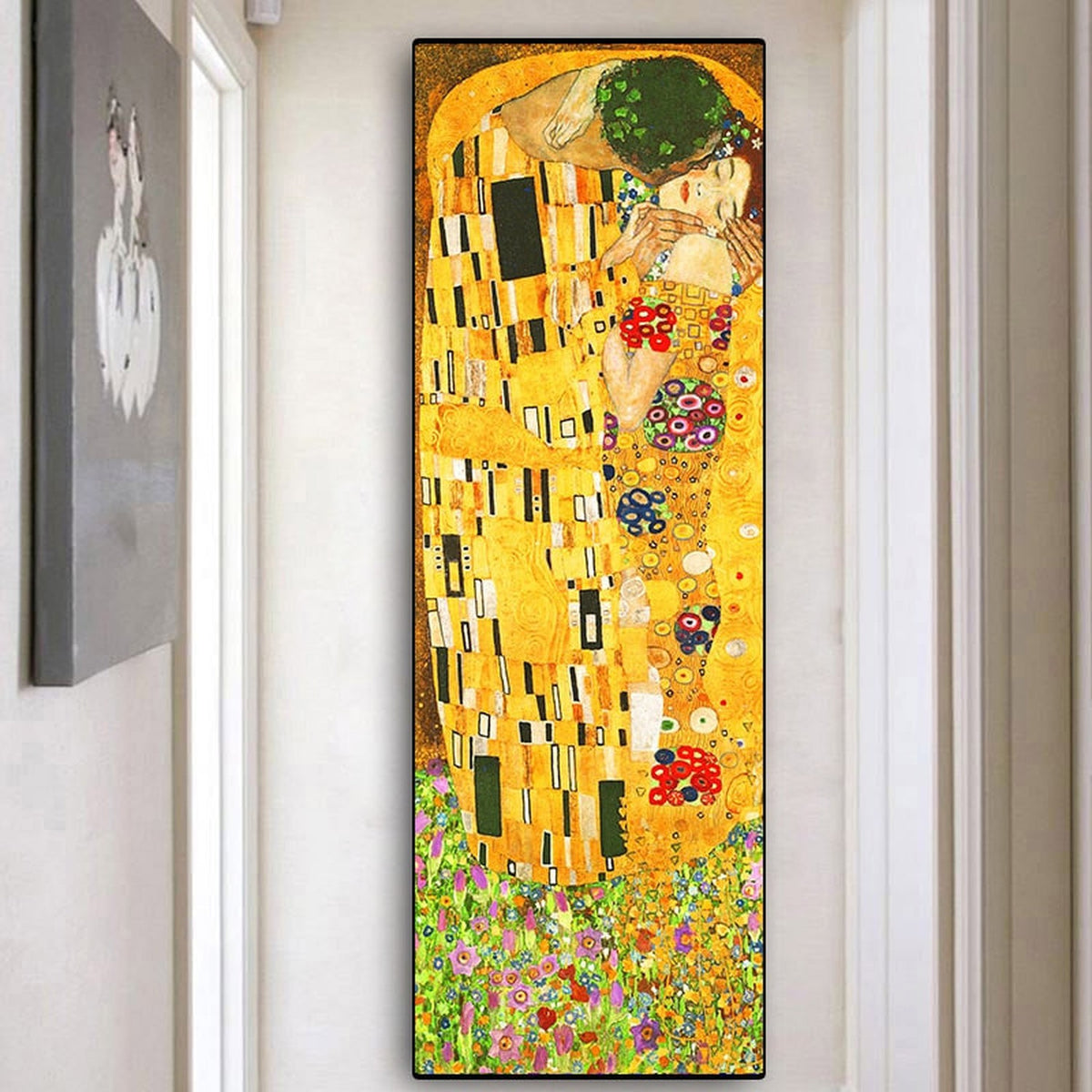 Artist Gustav Klimt kiss Canvas Wall Art