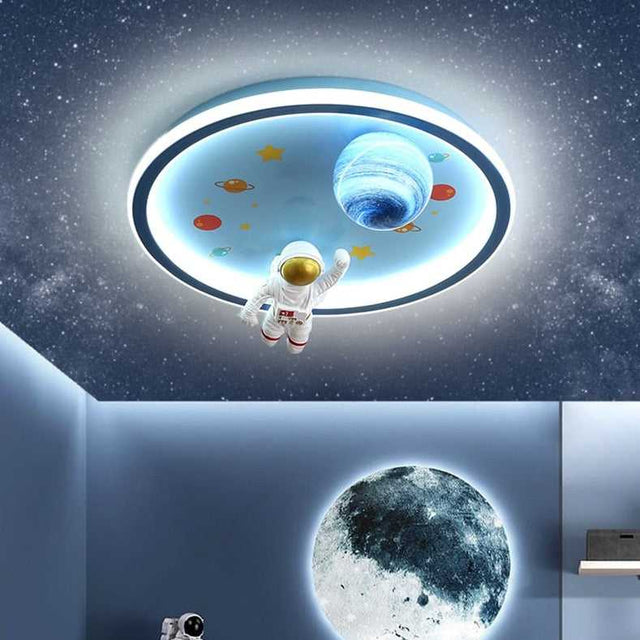 Astronaut Ceiling Light - Kids Room Space Ceiling Light-ChandeliersDecor