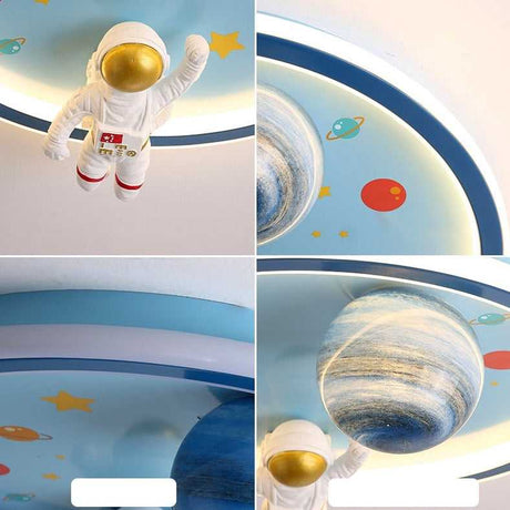 Astronaut Ceiling Light - Kids Room Space Ceiling Light-ChandeliersDecor