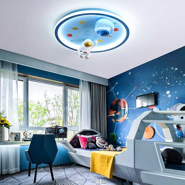 Astronaut Ceiling Light - Kids Room Space Ceiling Light-ChandeliersDecor