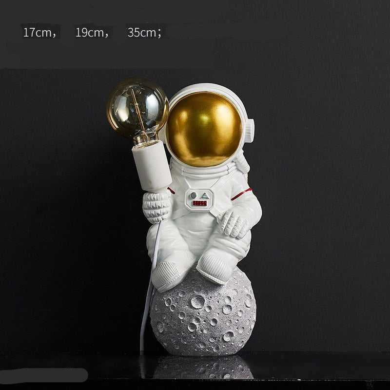 Astronaut Model Night Light Resin Bedside Table Lamp-ChandeliersDecor